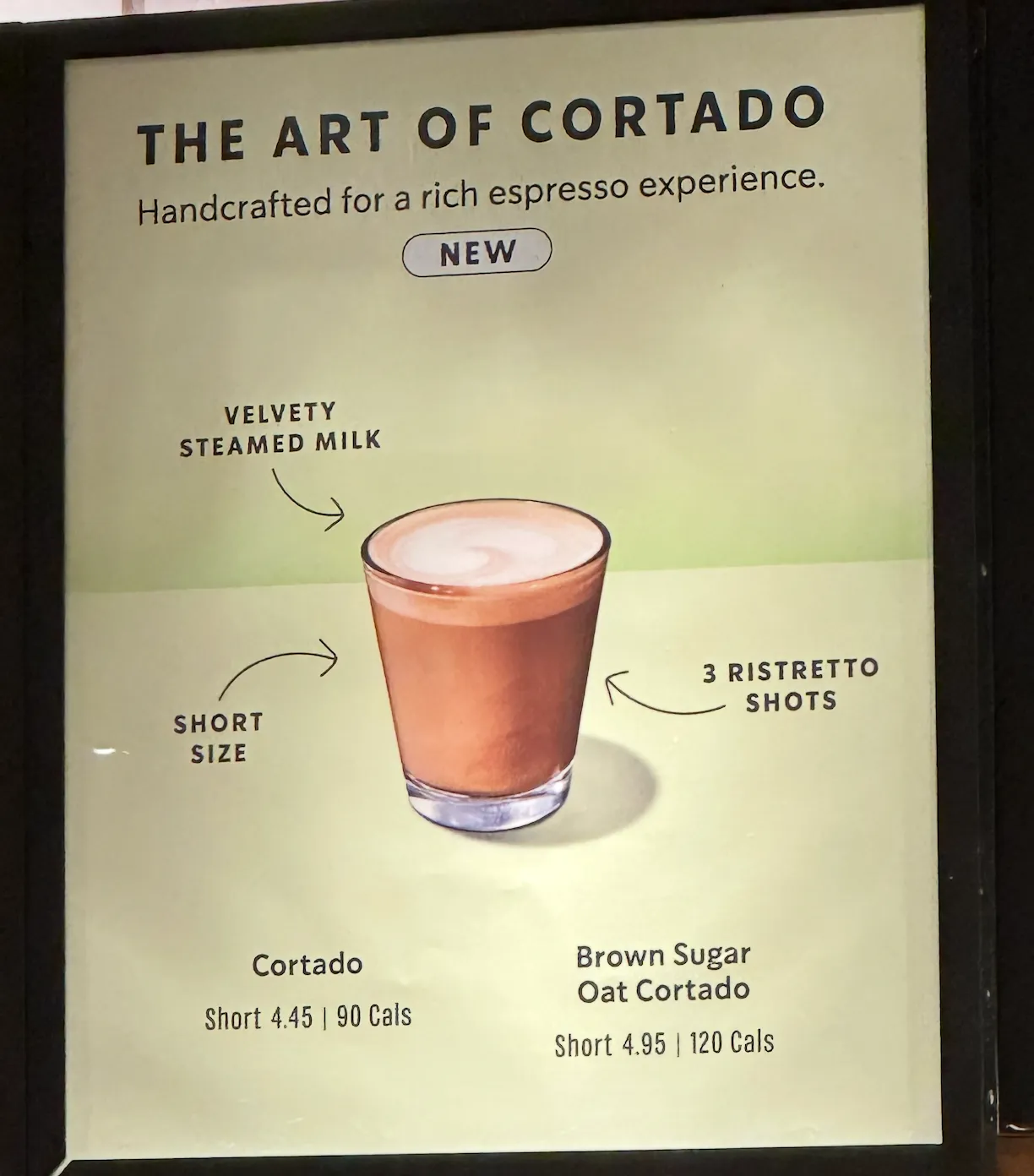 Cortado Menu
